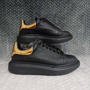 Alexander McQueen Oversized Sneaker Black Gold Men's Sneakers Shoes Size EU 39